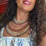 Solara Ruby ~ July Birthstone Beaded Necklace