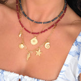 Solara Ruby ~ July Birthstone Beaded Necklace
