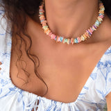 Summer Sunset ~ Colourful Shell Choker Necklace