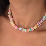 Summer Sunset ~ Colourful Shell Choker Necklace