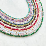 Solara Ruby ~ July Birthstone Beaded Necklace