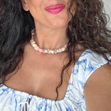 Summer Sunset ~ Colourful Shell Choker Necklace