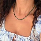 Solara Emerald ~ May Birthstone Beaded Necklace