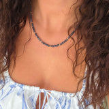 Solara Blue Sapphire ~ September Birthstone Beaded Necklace