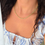 Solara Peridot ~ August Birthstone Beaded Necklace