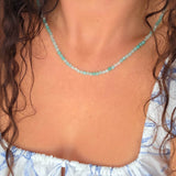 Sicily ~ Personalise Me Green Agate Gemstone Necklace