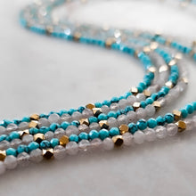 Load image into Gallery viewer, Azura Beaded Necklace with Turquoise