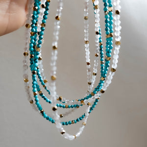 Azura Beaded Necklace with Turquoise