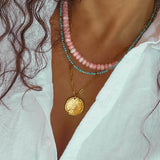 Rose Bloom ~ Pink Opal Beaded Necklace
