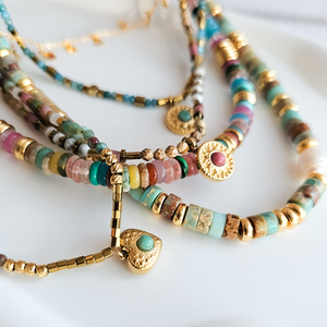 Beaded Gemstone Necklace Collection