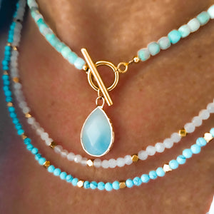 Azura Beaded Necklace with Turquoise