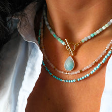 Load image into Gallery viewer, Azura Beaded Necklace with Turquoise