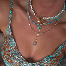 Load image into Gallery viewer, Azura Beaded Necklace with Turquoise