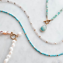 Load image into Gallery viewer, Oceana Beaded Chocker Necklace with Amazonite