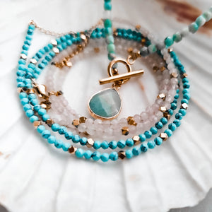 Azura Beaded Necklace with Turquoise