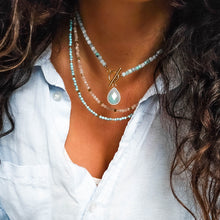 Load image into Gallery viewer, Oceana Beaded Chocker Necklace with Amazonite