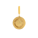 Coin Gold Compass Charm