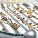 Drops of Ocean Shell Gold Necklace