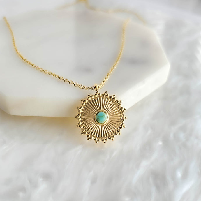 The Sun of Maldives Gold Coin Necklace