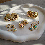 Ariel Shell Earrings in Gold