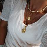 Virgin Mary Gold Necklace