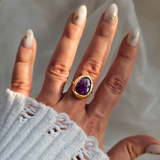 "I am Calm" Gold Amethyst Ring