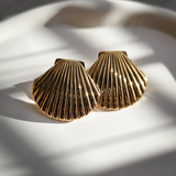 Ariel Shell Earrings in Gold