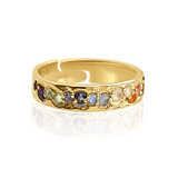 "I Am Aligned" Gold Chakra Pinky Ring
