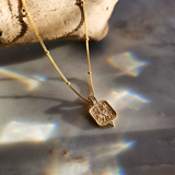 "I am Limitless" Gold Affirmation Night Sky Necklace