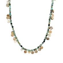 Load image into Gallery viewer, Ibiza ~ Turquoise Beaded Coin Necklace