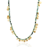Ibiza ~ Turquoise Beaded Coin Necklace
