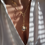 January garnet locket necklace with empowering word by dorsya