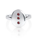 January Birthstone Signet Ring with Garnet