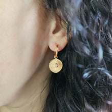 Load image into Gallery viewer, Oriana Gold Coin Hoops
