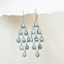 Load image into Gallery viewer, Larimar Statement Drop Earring