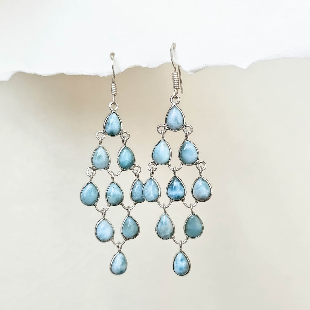 Larimar Statement Drop Earring