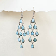 Load image into Gallery viewer, Larimar Statement Drop Earring