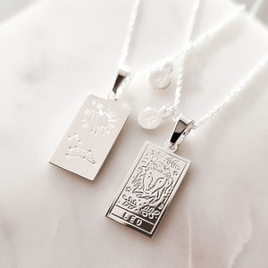 Leo ~ Zodiac Constellation Necklace in Silver