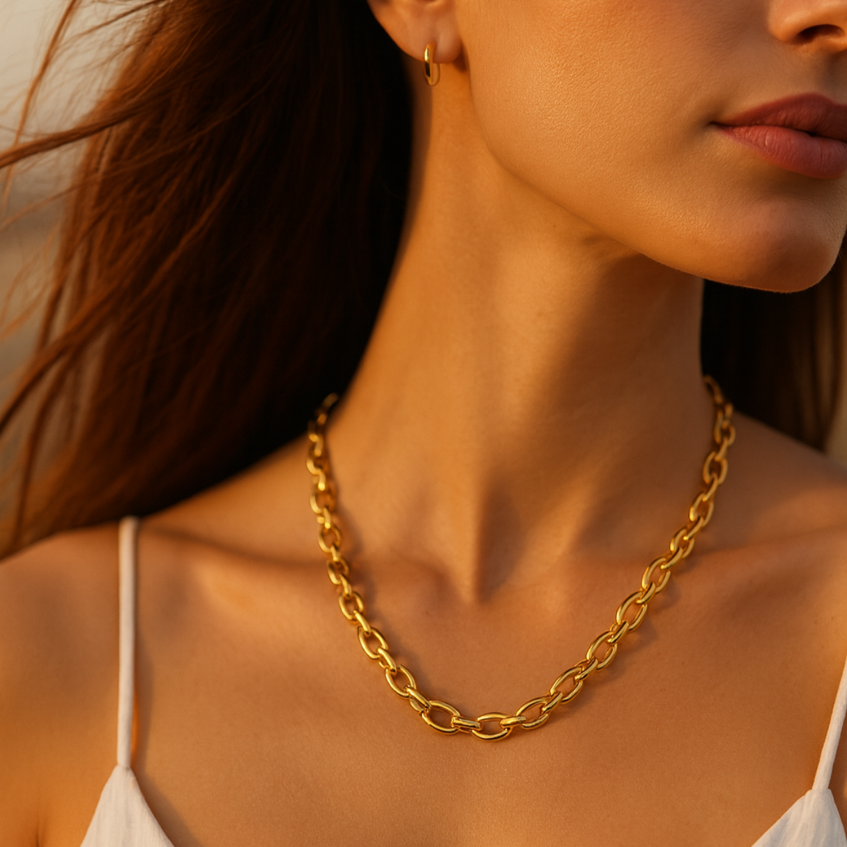 Gold Chain Necklace - Refined Sophistication – DORSYA Gold Chain Necklace - Refined Sophistication – DORSYA