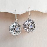 Divine Silver Moonstone Drop Earring