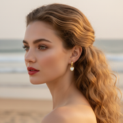 close up gold heart shape earring