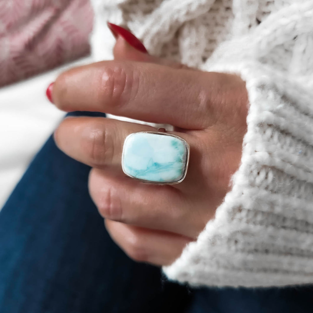 One of a Kind Larimar Ring #2