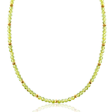 Solara Peridot ~ August Birthstone Beaded Necklace