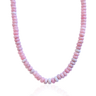 Women’s pink opal beaded necklace – natural pink opal gemstone beads for emotional healing and feminine style