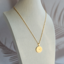 Load image into Gallery viewer, Ray of Sunshine Gold Coin Necklace