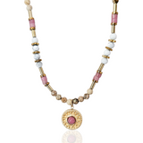 Rhodes ~ Jasper and Rhodochrosite Beaded Necklace