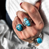 Venus Silver Ring with Turquoise