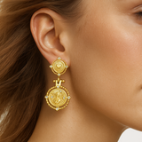 Rome Coin Drop Earrings