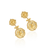 Rome Coin Drop Earrings