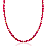 Solara Ruby ~ July Birthstone Beaded Necklace